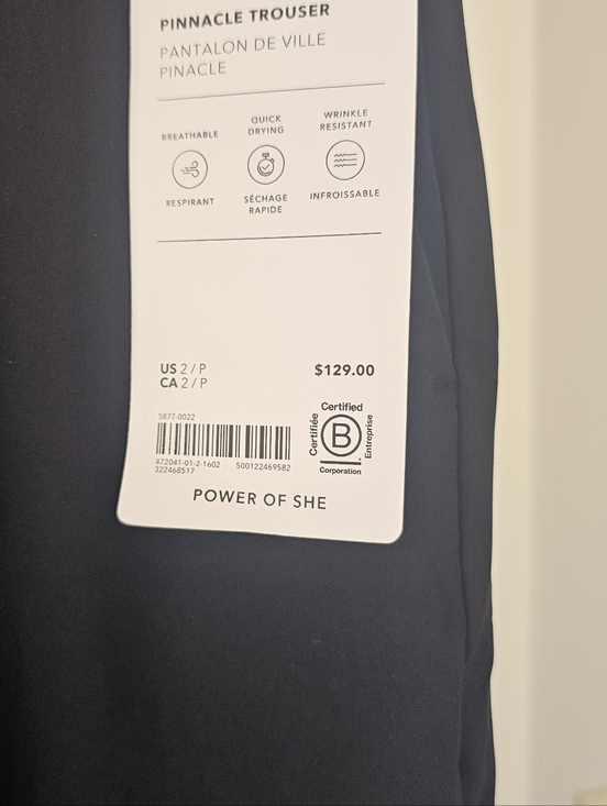 Classic Wide-Leg Black Trousers - Women's Pants - Picture 3 of 3